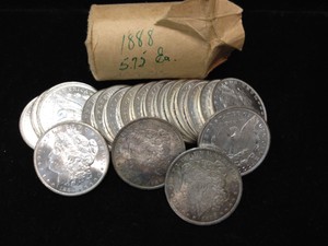 1888-P-BU-Roll-UNC-Morgan-Silver-Dollar-20-1888-Morgan-Dollars-End-Toning