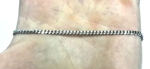L@@K REAL SOLID 10K White Gold Cuban Link Chain Necklace 22" WOW! SHINY! - Picture 10 of 15