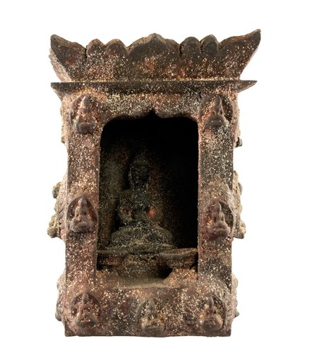 Temple bouddhiste Statue Bouddha Amitabha Autel Pagode Népal 31.5 cm -27155 - Picture 1 of 13