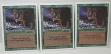 GIANT GROWTH X3 MAGIC THE GATHERING REVISED MTG VINTAGE TRADING CARDS #109