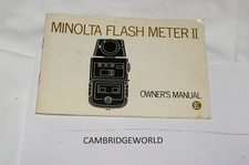 MINOLTA FLASH METER II EXPOSURE METER INSTRUCTION MANUAL GUIDE BOOK ORIGINAL