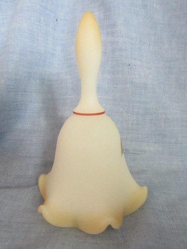 FENTON SATIN GLASS HANDPAINTED BELL SIGNED S. STEPHENS - Picture 3 of 5