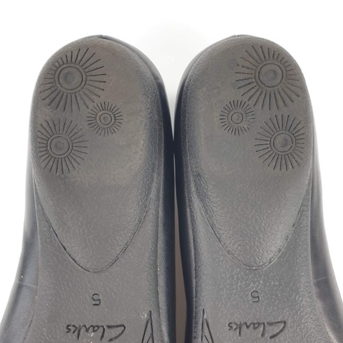 Clarks Black Ballet Flats Leather Work School Size 5 - 第 11/11 張圖片