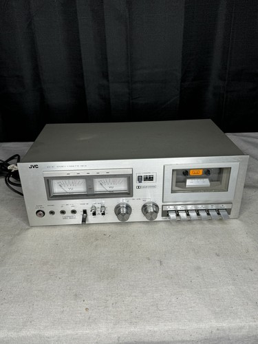 JVC KD-10 Single Compact Cassette Deck MIJ Silver Face Player Recorder TESTED