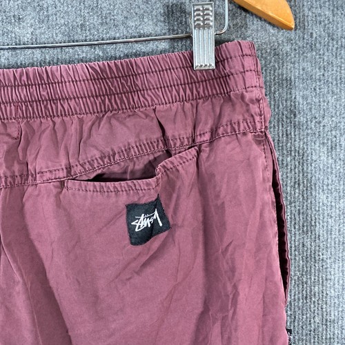 Stussy Shorts Mens 32 Purple Sweat Straight Regular Fit Pull On Retro Y2K 2000s - Picture 15 of 16