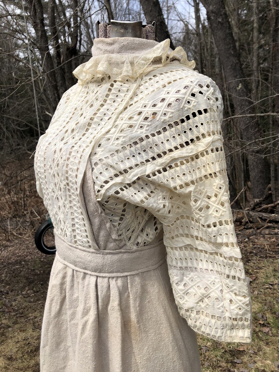 Vintage Antique Edwardian 1900's Cotton Open Cambric Lace Vintage Antique Edwardian 1900's Cotton Open Cambric Lace