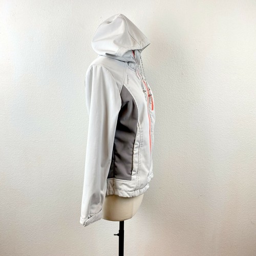 ZERO X POSUR Womens Jacket Small Hooded Gray Fleece Lined Zip Outdoor Sports - Picture 9 of 11