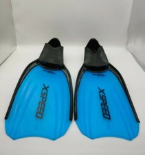 SEAC SUB XSpeed X Speed Blue Line Full Foot Fins Women's size 6-7. Made In Italy