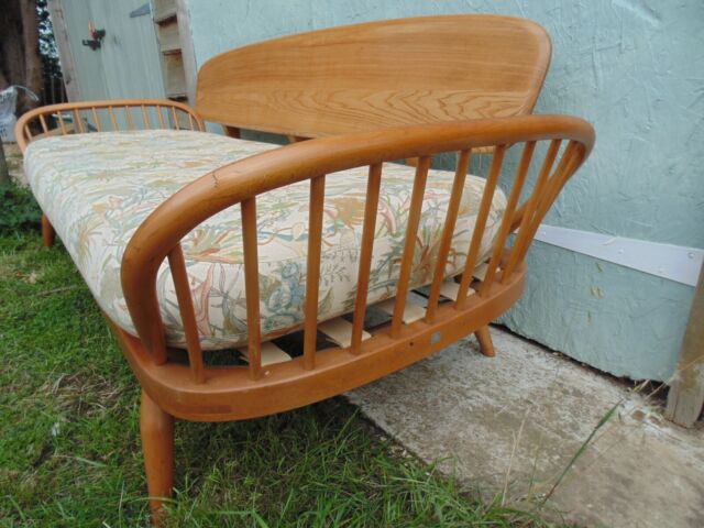 ERCOL ORIGINAL BLONDE 3 SEATER DAY BED + 2 CHAIRS *FREE DELIVERY RETRO VINTAGE