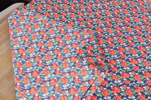 Roller Print On Cotton Fabric Uzbek 6.66' x 7.58' VINTAGE FAST Shipment 14948 - Imagen 8 de 8