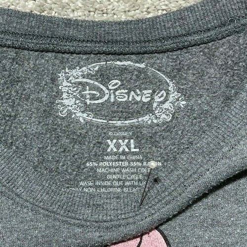 Minnie Mouse Crew Neck Sweatshirt Adult XXL Gray Disney Tag Womens - Picture 3 of 8