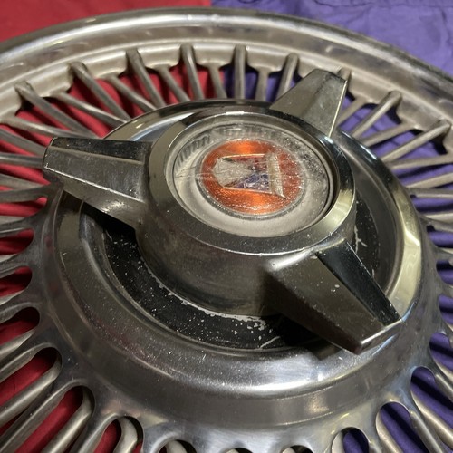 1964 1965 14” Ford Mustang Galaxie Falcon Ranchero Tri Bar SPINNER Wire HUBCAP 1 - Picture 5 of 19