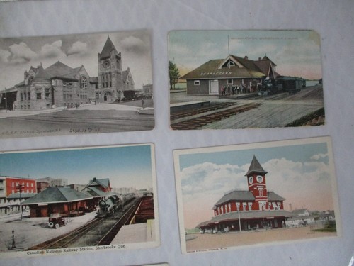 10 Vintage Postcard Railroad Station Depots lot - Picture 2 of 9
