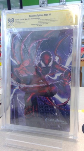 Amazing Spider Man #1 2018 CBCS Not CGC 9.8 Greg Horn Ultimate Edition Signed - Bild 1 von 3