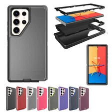 For Samsung Galaxy S24 Ultra Heavy Duty Hybrid Defender Rugged Case with Holster