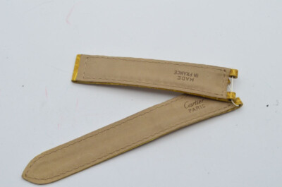 CARTIER PASHA LEDER ARMBAND 18MM FALTSCHLIESSE 16MM NEU 18-16 GELB NEU