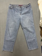 Gloria Vanderbilt Amanda Straight Jeans Women's Size 18 Short Blue High Rise