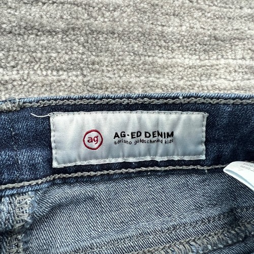 AG-ED Adriano Goldschmied Jeans Size 7 Youth Girls The Twiggy Super Skinny Blue - Picture 4 of 11