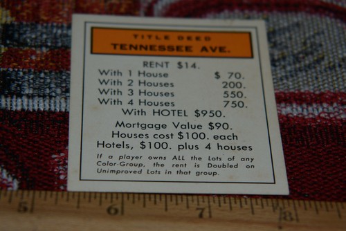 1964 Monopoly REPLACEMENT GAME PARTS Parker Brothers Cards House Hotel Player - Picture 87 of 180