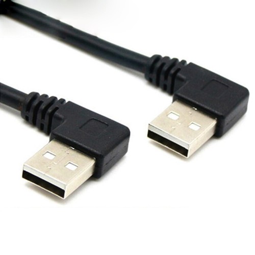 USB Cable A Male To A Male Right Angle 90° Plug High Speed 2.0 Lead 0.3m 0.5m 1m - Picture 8 of 14