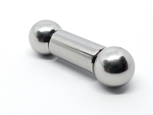 Prince Albert Straight Bar 2g (6mm) Large Gauge 8mm Ball Earring Heavy Piercing - Picture 4 of 12