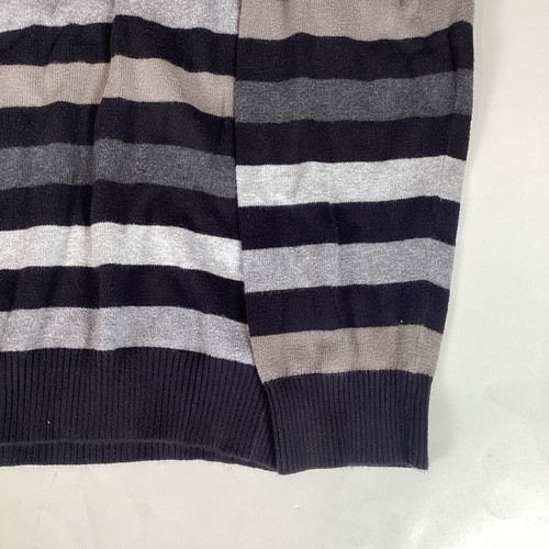 Apt. 9 Mens Sweater Long Sleeve Sz L Large Comfort V Neck Pullover Striped - Picture 7 of 7