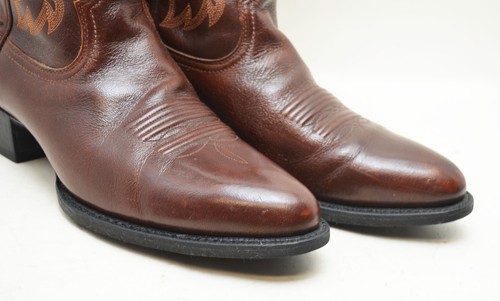 ARIAT HERITAGE 10005964 R TOE DARK BROWN MENS 12 D WESTERN COWBOY BOOTS - Picture 3 of 11