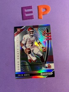 2020 Panini Prizm Draft Picks Silver Prizm Jalen Hurts Oklahoma #129 RC