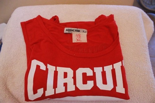 Addicted SOFT Tank Top Men’s S Cyber Raver XL LGBTQ Circuit Party LIGHTLY USED - Picture 8 of 9