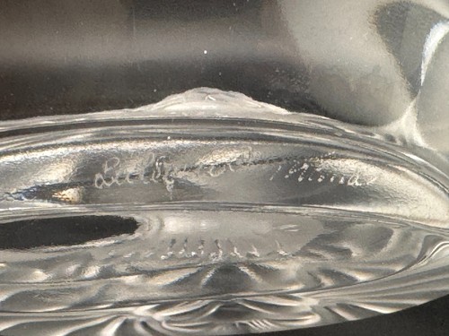 Vintage Lalique Tete De Lion Crystal Ashtray France Collectors Dream - Picture 4 of 4