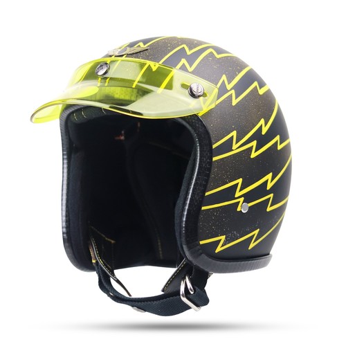CUSTOM VINTAGE HELMET SLIMHEAD 500TX LIGHTNING BOLT BOBBER CHOPPER MOTORCYCLE - 第 1/5 張圖片