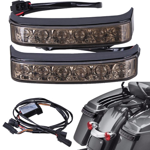For 2014-2024 Harley Touring Saddlebag Saddle Bags LED Run Brake Turn Lamp Light - Foto 3 di 12