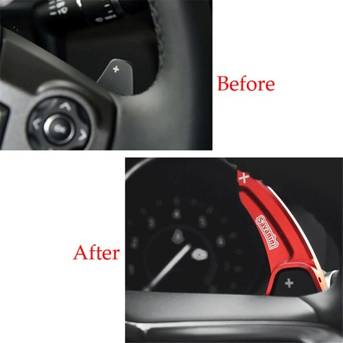2pcs Alloy Steering Wheel DSG Paddle Shifters Extension For Range Rover Velar - Picture 2 of 9