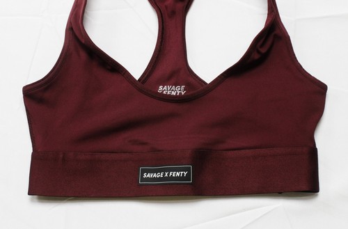Savage X Fenty Women's Lineup Low-Impact Sports Bra LL7 Red Cocoa Size XS NWT