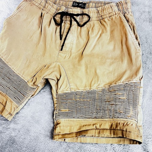 Jay Jay’s Shorts Mens 38 Drop Crotch Short Ribbed Knees Cord Tie Beige Canvas - Picture 5 of 15
