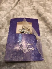 Bob Siemon designs Snow Flake Tie Tack Brooch Pin "In his Precious Sight"