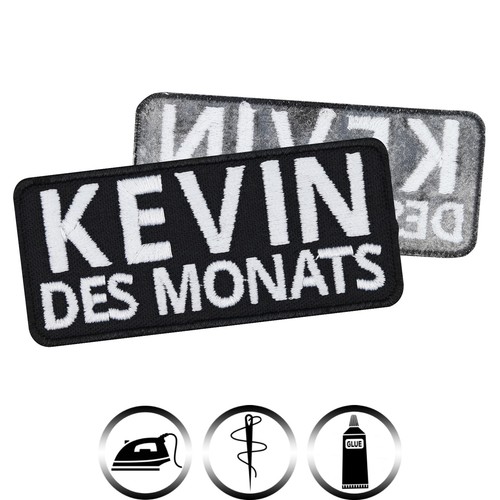 Spaß Aufnäher Kevin des Monats Aufbügler Biker Patch Rocker Applikation 70x30mm - Bild 2 von 7