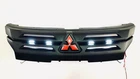 Matt Black Grille Grill White LED For Mitsubishi Triton L200 MR 2019 2020 2021