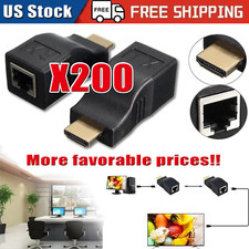 4K 1080P HDMI Extender to RJ45 Over Cat 5e/6 Network LAN Ethernet Adapter LOT