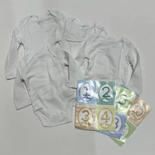 Circo Baby Long Sleeve Assorted Sized Bodysuits - 4 Pack Size: 0-12 Months