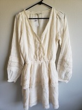 Womens American Eagle Fit And Flare Beige Dress Size Small NWT