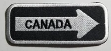 CANADA Oneway Embroidered Patch Iron on apxrox 1.25x3.75"
