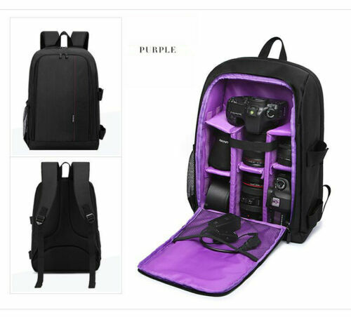 HUWANG DSLR Photo Camera Backpack Soft Bag Digital Laptop Bag for Canon Sony - Picture 11 of 16