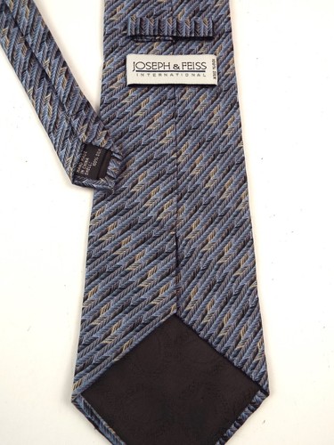 Joseph & Feiss Men's Necktie 4-Inch Width 100% Silk Free Returns - Picture 2 of 3