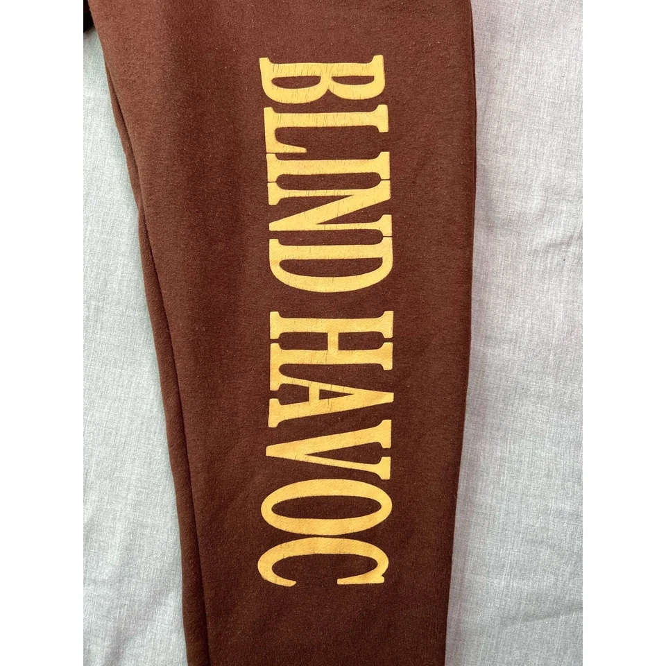 Blind Havoc Chose Love Over Hate Brown Sweatpants Large Foto 4 de 4