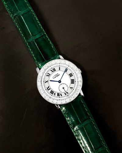 'Authentic' CARTIER MUST DE RONDE BIG DIAMOND UNISEX QUARTZ WATCH_MSRP $6200 - Picture 3 of 9