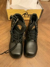 Women&#039;s Shoes For Crews Molly Black Leather Model 8287 New In Box Steel Toe 