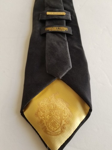 Donald Trump Tie Signature Collection Hand Made 100% Silk - Soft Black - Picture 6 of 7