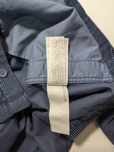 Hollister Shirt Mens M Corduroy Blue Hipster Button Up Front Chest Pockets NWT - Picture 9 of 12