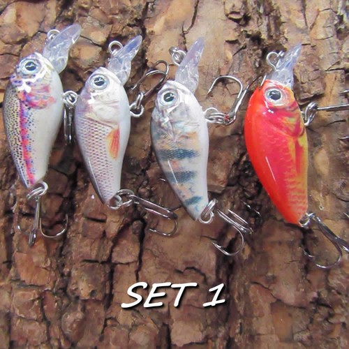Perch Fishing Lures x 4 Realscale Mini Countdown Savage Trout Chub Bait Gear 5 g - Picture 7 of 16